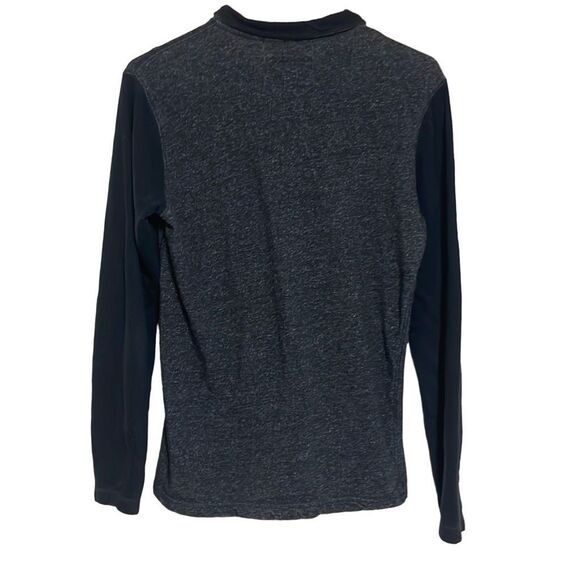 Washed Stone & Beaten Men's Black Long Sleeve 3/4 Zip Sweatshirt Size Medium - Picture 2 of 3